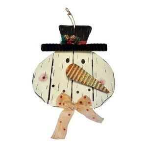Wooden Snowman Hanging Decor